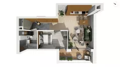 2 pokoje, apartament 50,00 m², piętro 4, oferta nr CYLK_CYLK_C.5.6, Legionów 121, Gdynia, Redłowo, ul. Legionów 121