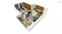 2 pokoje, apartament 50,00 m², piętro 4, oferta nr CYLK_CYLK_C.5.6, Legionów 121, Gdynia, Redłowo, ul. Legionów 121