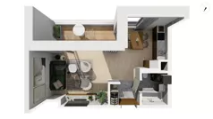 1 pokój, apartament 33,60 m², piętro 1, oferta nr CYLK_CYLK_E.2.3, Legionów 121, Gdynia, Redłowo, ul. Legionów 121