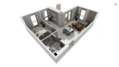 2 pokoje, mieszkanie 56,06 m², piętro 2, oferta nr NAD3_UW_U1.3.4, Nadmorski Dwór, Gdańsk, Brzeźno, ul. Nadmorski Dwór