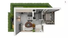 2 pokoje, mieszkanie 40,80 m², parter, oferta nr NAD3_UW_U1.1.5, Nadmorski Dwór, Gdańsk, Brzeźno, ul. Nadmorski Dwór