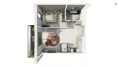 2 pokoje, apartament 51,02 m², piętro 1, oferta nr BER2_IJK_I1.1.3, Nowe Kolibki, Gdynia, Orłowo, Kolibki, ul. Bernadowska