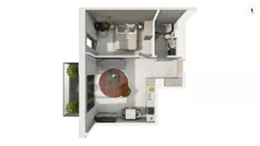 2 pokoje, apartament 45,01 m², piętro 1, oferta nr BER2_IJK_J1.1.4, Nowe Kolibki, Gdynia, Orłowo, Kolibki, ul. Bernadowska