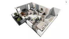 3 pokoje, apartament 67,60 m², piętro 1, oferta nr BER2_IJK_K1.1.6, Nowe Kolibki, Gdynia, Orłowo, Kolibki, ul. Bernadowska