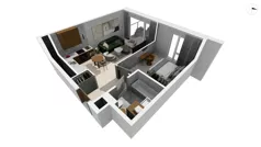 2 pokoje, apartament 40,50 m², piętro 3, oferta nr TORU_A_A2.3.7, OFF Miasto, Gdańsk, Śródmieście, ul. Toruńska