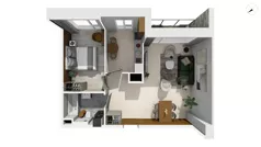 3 pokoje, apartament 72,60 m², piętro 3, oferta nr TORU_A_A4.3.1, OFF Miasto, Gdańsk, Śródmieście, ul. Toruńska