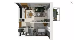2 pokoje, apartament 40,40 m², piętro 4, oferta nr TORU_A_A2.4.6, OFF Miasto, Gdańsk, Śródmieście, ul. Toruńska