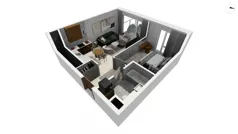 2 pokoje, apartament 40,40 m², piętro 4, oferta nr TORU_A_A2.4.6, OFF Miasto, Gdańsk, Śródmieście, ul. Toruńska