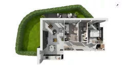 3 pokoje, apartament 65,00 m², parter, oferta nr DANT_DANT_C2.1.3, Ukryte, Gdańsk, Aniołki, ul. Dantyszka