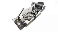 2 pokoje, apartament 44,00 m², piętro 2, oferta nr DANT_DANT_B3.3.1, Ukryte, Gdańsk, Aniołki, ul. Dantyszka