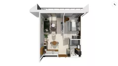 2 pokoje, apartament 45,65 m², piętro 1, oferta nr WITA_A_A1.2.5, Wita 77, Gdańsk, Strzyża, ul. Wita Stwosza 77