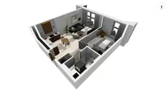 2 pokoje, apartament 45,65 m², piętro 1, oferta nr WITA_A_A1.2.5, Wita 77, Gdańsk, Strzyża, ul. Wita Stwosza 77