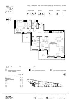 4 pokoje, apartament 111,70 m², piętro 2, oferta nr WLAD_A_A1.3.1, Miasto GDY, Gdynia, Śródmieście, ul. Władysława IV
