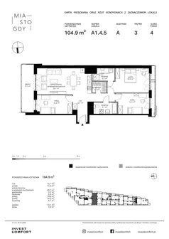 4 pokoje, apartament 104,90 m², piętro 3, oferta nr WLAD_A_A1.4.5, Miasto GDY, Gdynia, Śródmieście, ul. Władysława IV