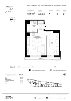 2 pokoje, apartament 43,00 m², piętro 4, oferta nr WLAD_A_A2.5.5, Miasto GDY, Gdynia, Śródmieście, ul. Władysława IV