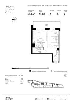 2 pokoje, apartament 45,80 m², piętro 5, oferta nr WLAD_A_A2.6.6, Miasto GDY, Gdynia, Śródmieście, ul. Władysława IV