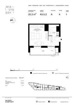 1 pokój, apartament 25,20 m², piętro 4, oferta nr WLAD_A_A3.5.2, Miasto GDY, Gdynia, Śródmieście, ul. Władysława IV