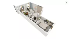 3 pokoje, mieszkanie 63,80 m², piętro 2, oferta nr NAD3_UW_U1.3.1, Nadmorski Dwór, Gdańsk, Brzeźno, ul. Nadmorski Dwór