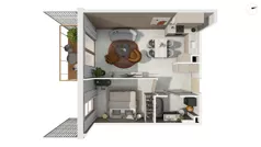 2 pokoje, mieszkanie 50,40 m², piętro 2, oferta nr NAD3_UW_U1.3.3, Nadmorski Dwór, Gdańsk, Brzeźno, ul. Nadmorski Dwór
