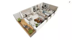 3 pokoje, apartament 78,81 m², piętro 3, oferta nr NAD3_UW_W1.4.2, Nadmorski Dwór, Gdańsk, Brzeźno, ul. Nadmorski Dwór