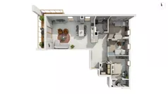 4 pokoje, apartament 114,19 m², piętro 2, oferta nr NAD3_UW_W2.3.3, Nadmorski Dwór, Gdańsk, Brzeźno, ul. Nadmorski Dwór