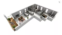 4 pokoje, apartament 114,19 m², piętro 2, oferta nr NAD3_UW_W2.3.3, Nadmorski Dwór, Gdańsk, Brzeźno, ul. Nadmorski Dwór
