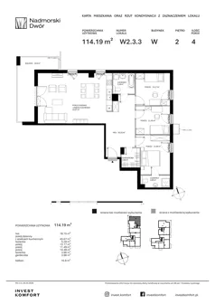 4 pokoje, apartament 114,19 m², piętro 2, oferta nr NAD3_UW_W2.3.3, Nadmorski Dwór, Gdańsk, Brzeźno, ul. Nadmorski Dwór