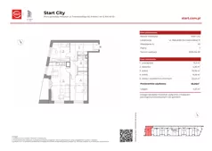 3 pokoje, mieszkanie 64,89 m², piętro 7, oferta nr 21/63, Start City, Kraków, Bieżanów-Prokocim, ul. Republiki Korczakowskiej 21