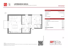 3 pokoje, mieszkanie 61,89 m², piętro 2, oferta nr 9a/10, Lipińskiego Nova, Kraków, Dębniki, Ruczaj, ul. Wacława Lipińskiego