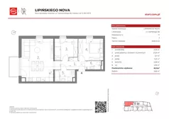 3 pokoje, mieszkanie 61,83 m², piętro 3, oferta nr 9a/17, Lipińskiego Nova, Kraków, Dębniki, Ruczaj, ul. Wacława Lipińskiego
