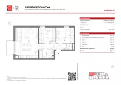 3 pokoje, mieszkanie 61,94 m², piętro 1, oferta nr 9a/3, Lipińskiego Nova, Kraków, Dębniki, Ruczaj, ul. Wacława Lipińskiego