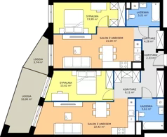 2 pokoje, mieszkanie 50,56 m², piętro 4, oferta nr 15/72, Marcova Connect, Kraków, Podgórze Duchackie, Wola Duchacka, ul. Marcowa