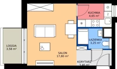 1 pokój, mieszkanie 29,16 m², piętro 3, oferta nr 15/31, Marcova Connect, Kraków, Podgórze Duchackie, Wola Duchacka, ul. Marcowa