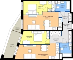 2 pokoje, mieszkanie 50,56 m², piętro 5, oferta nr 15/77, Marcova Connect, Kraków, Podgórze Duchackie, Wola Duchacka, ul. Marcowa