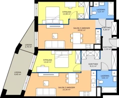 4 pokoje, mieszkanie 97,13 m², piętro 3, oferta nr 15/67, Marcova Connect, Kraków, Podgórze Duchackie, Wola Duchacka, ul. Marcowa