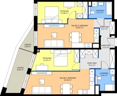 4 pokoje, mieszkanie 97,03 m², piętro 1, oferta nr 15/56, Marcova Connect, Kraków, Podgórze Duchackie, Wola Duchacka, ul. Marcowa