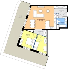 3 pokoje, mieszkanie 72,04 m², piętro 6, oferta nr 15/81, Marcova Connect, Kraków, Podgórze Duchackie, Wola Duchacka, ul. Marcowa