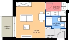 1 pokój, mieszkanie 29,11 m², piętro 2, oferta nr 15/28, Marcova Connect, Kraków, Podgórze Duchackie, Wola Duchacka, ul. Marcowa
