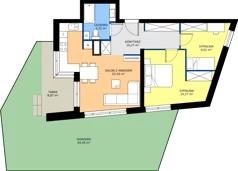 3 pokoje, mieszkanie 62,91 m², piętro 1, oferta nr 15/3, Marcova Connect, Kraków, Podgórze Duchackie, Wola Duchacka, ul. Marcowa