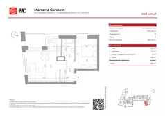 2 pokoje, mieszkanie 42,01 m², piętro 3, oferta nr 15/13, Marcova Connect, Kraków, Podgórze Duchackie, Wola Duchacka, ul. Marcowa