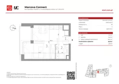 1 pokój, mieszkanie 25,17 m², piętro 4, oferta nr 15/35, Marcova Connect, Kraków, Podgórze Duchackie, Wola Duchacka, ul. Marcowa