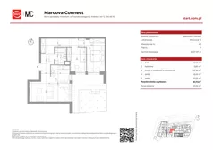 3 pokoje, mieszkanie 61,74 m², piętro 1, oferta nr 15/40, Marcova Connect, Kraków, Podgórze Duchackie, Wola Duchacka, ul. Marcowa