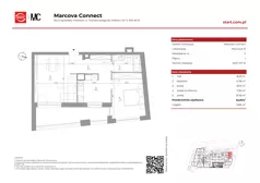 2 pokoje, mieszkanie 52,91 m², piętro 1, oferta nr 15/5, Marcova Connect, Kraków, Podgórze Duchackie, Wola Duchacka, ul. Marcowa