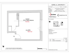 1 pokój, apartament inwestycyjny 34,63 m², piętro 3, oferta nr 4.20, Kamienna 28 - apartamenty inwestycyjne, Gdańsk, Śródmieście, Dolne Miasto, ul. Jałmużnicza 4
