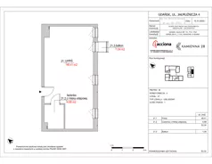 1 pokój, apartament inwestycyjny 53,30 m², piętro 3, oferta nr 4.21, Kamienna 28 - apartamenty inwestycyjne, Gdańsk, Śródmieście, Dolne Miasto, ul. Jałmużnicza 4