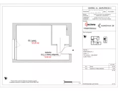 1 pokój, apartament inwestycyjny 27,79 m², piętro 1, oferta nr 4.5, Kamienna 28 - apartamenty inwestycyjne, Gdańsk, Śródmieście, Dolne Miasto, ul. Jałmużnicza 4