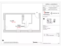 1 pokój, apartament inwestycyjny 30,86 m², piętro 2, oferta nr 4.16, Kamienna 28 - apartamenty inwestycyjne, Gdańsk, Śródmieście, Dolne Miasto, ul. Jałmużnicza 4