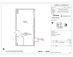 1 pokój, apartament inwestycyjny 53,24 m², piętro 2, oferta nr 4.14, Kamienna 28 - apartamenty inwestycyjne, Gdańsk, Śródmieście, Dolne Miasto, ul. Jałmużnicza 4
