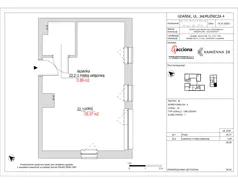 1 pokój, apartament inwestycyjny 39,26 m², piętro 3, oferta nr 4.22, Kamienna 28 - apartamenty inwestycyjne, Gdańsk, Śródmieście, Dolne Miasto, ul. Jałmużnicza 4