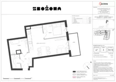 2 pokoje, mieszkanie 56,35 m², piętro 3, oferta nr 67.14, Zbożowa, Gdynia, Cisowa, ul. Zbożowa